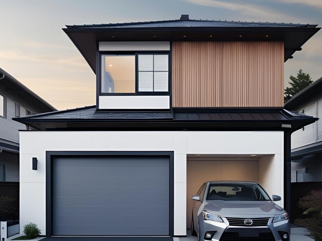 住宅とガレージ